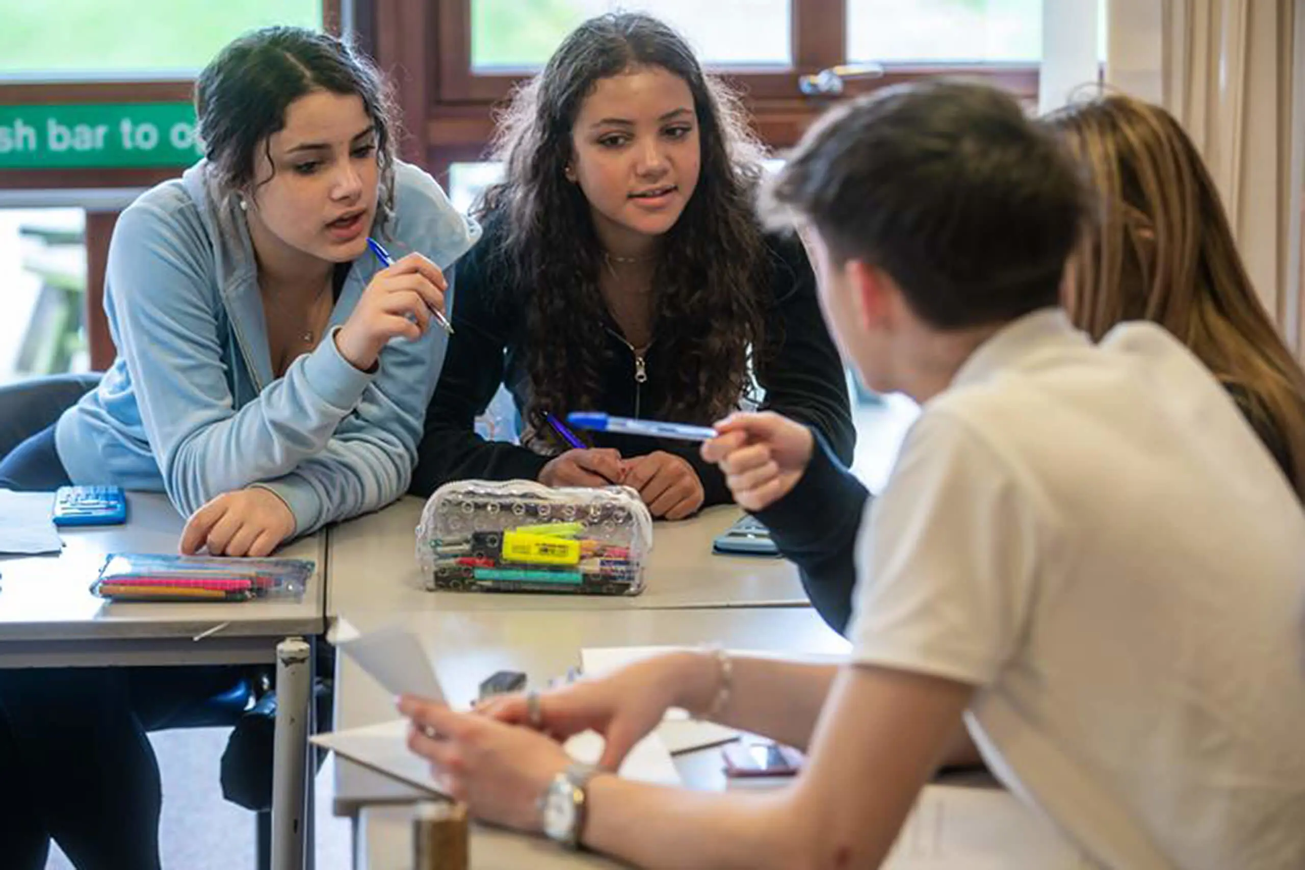 Students studying together