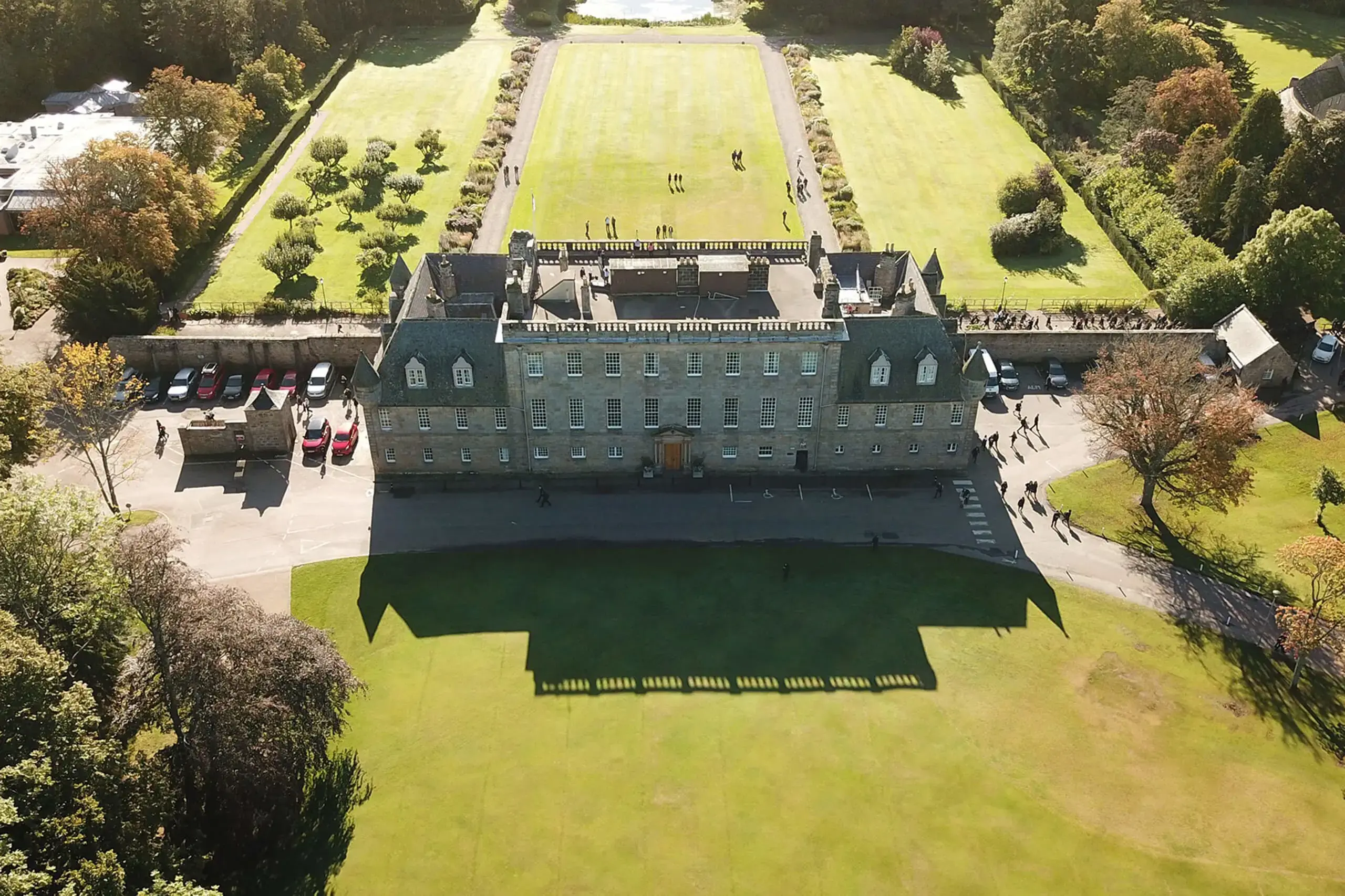 Aerial view of Gordonstoun House