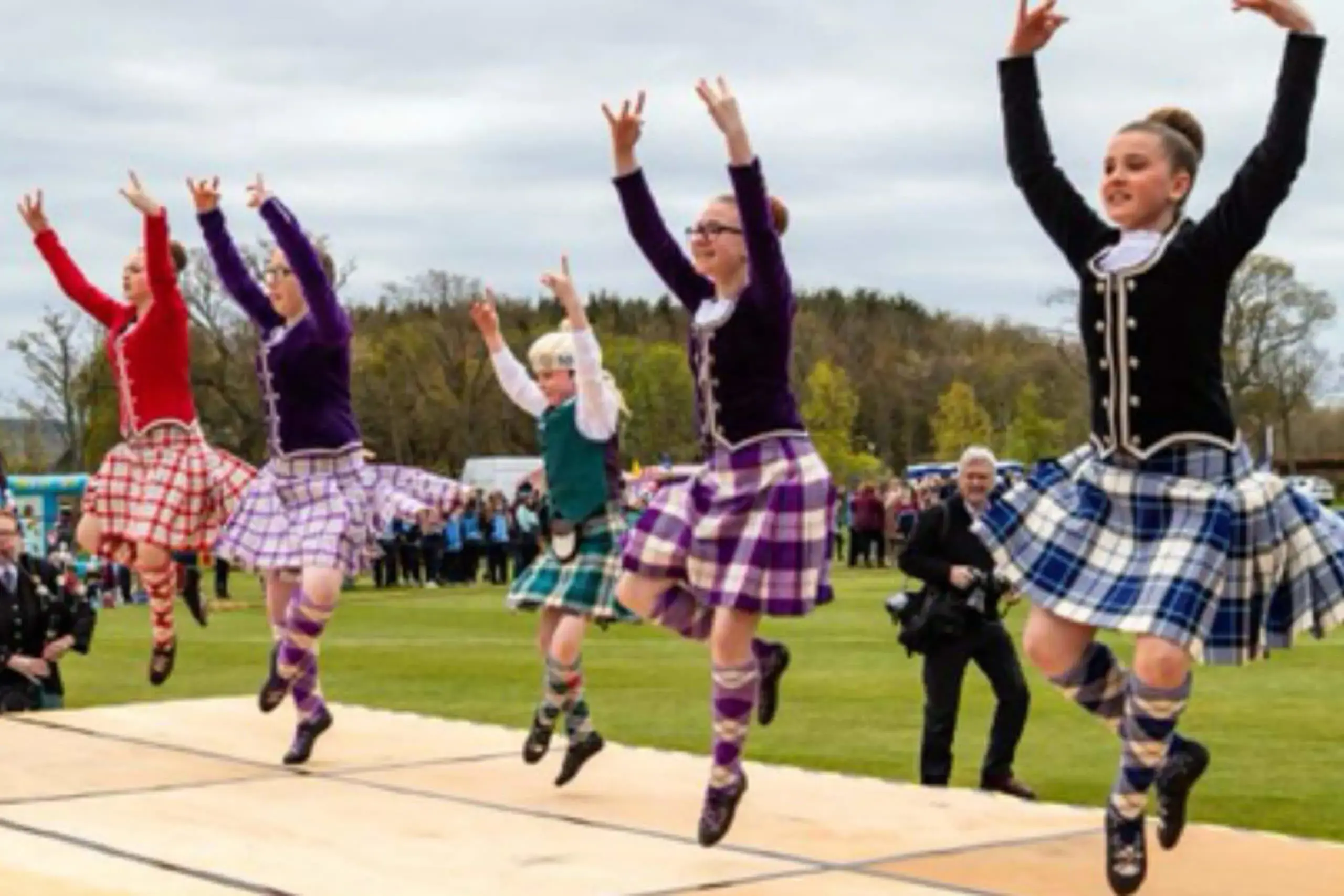 Highland dancers at the Junior School Highland Games