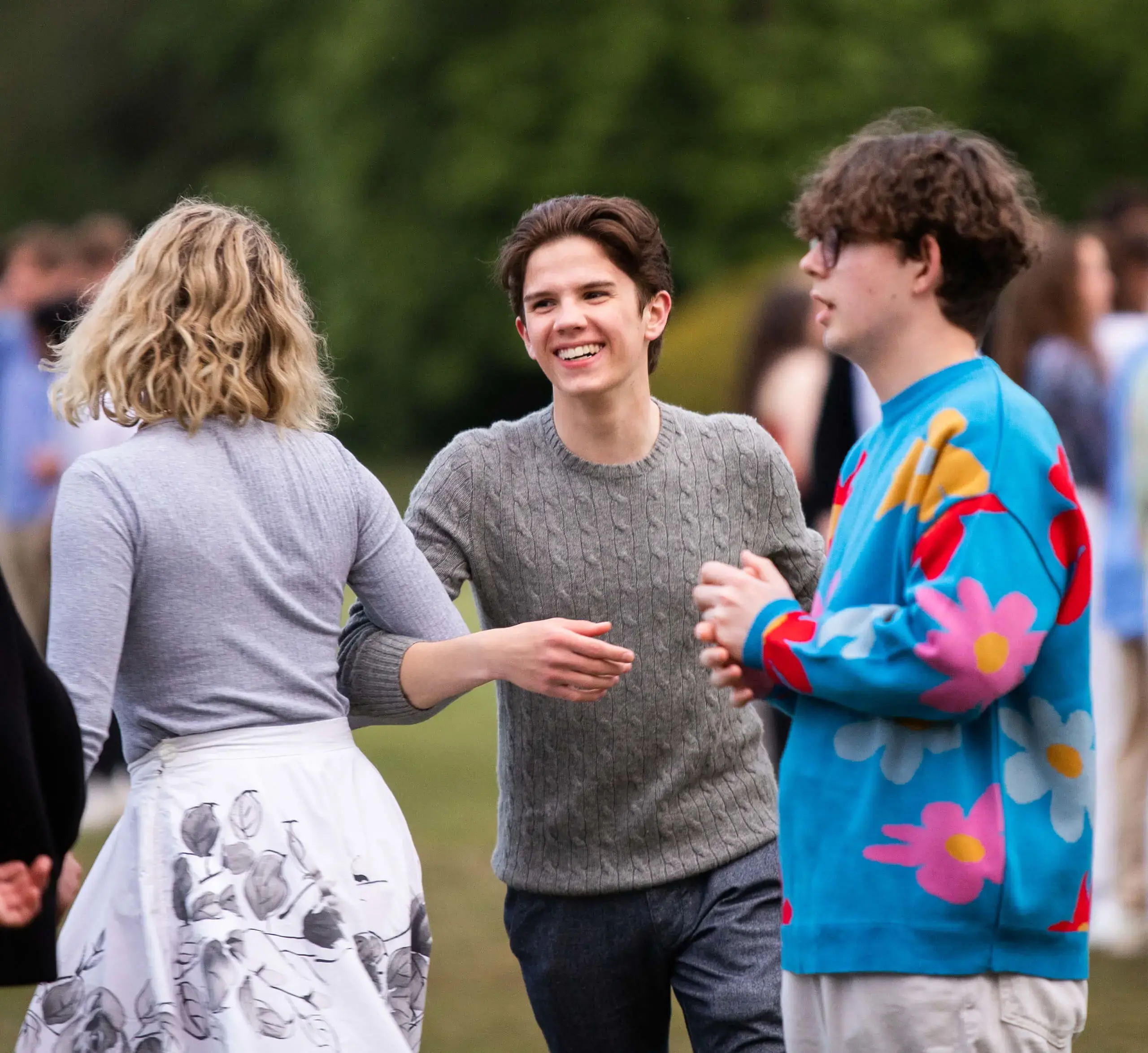 Gordonstoun students dancing during the Coronation of former student HM King Charles III