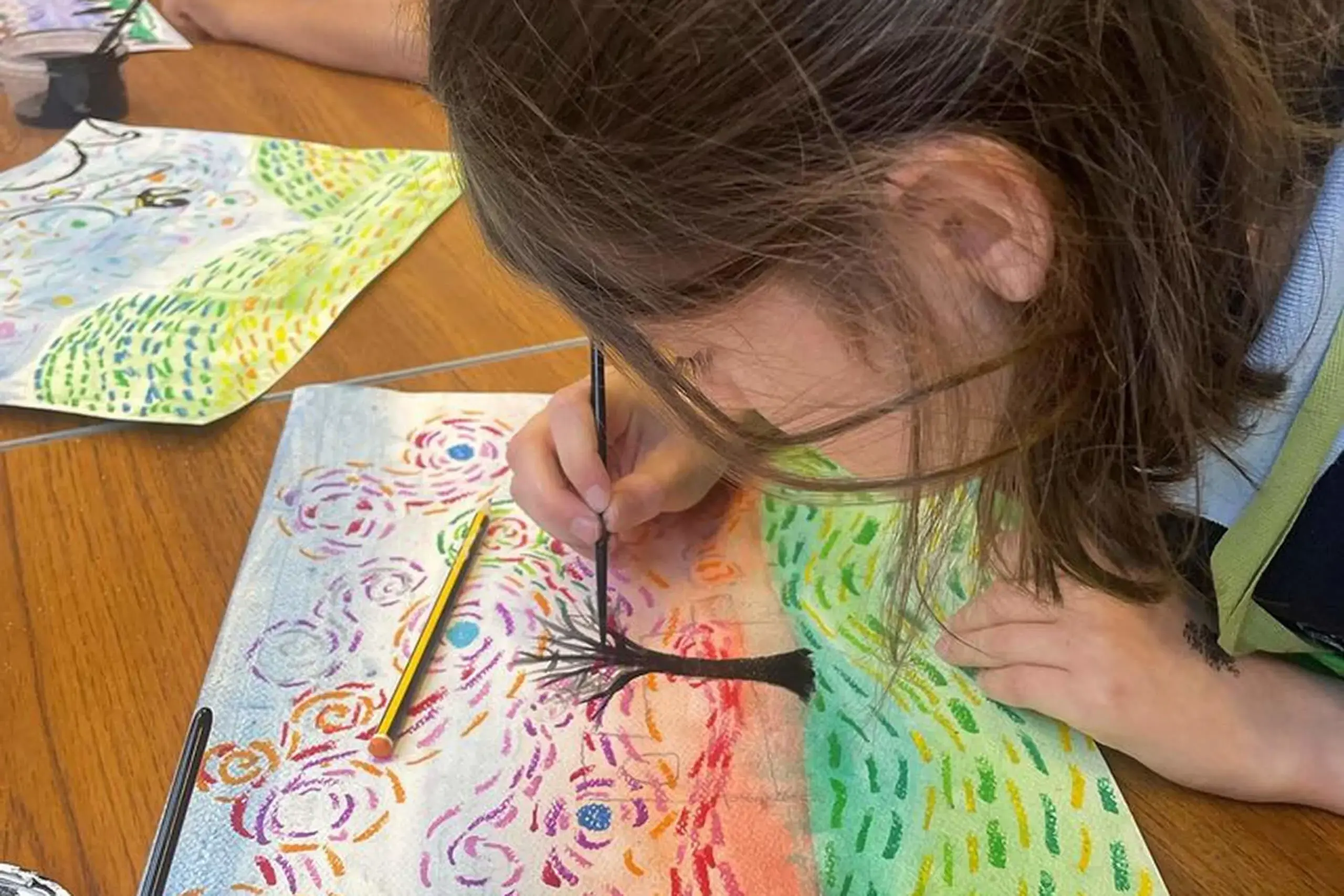 Gordonstoun Prep Pupil drawing in an art lesson