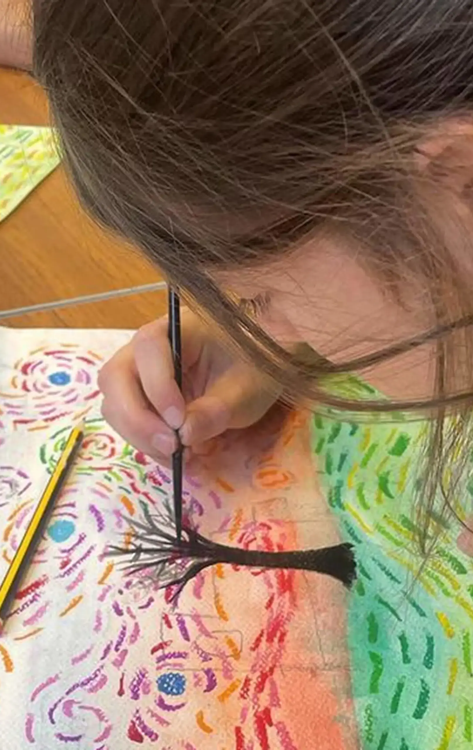 Gordonstoun Prep Pupil drawing in an art lesson