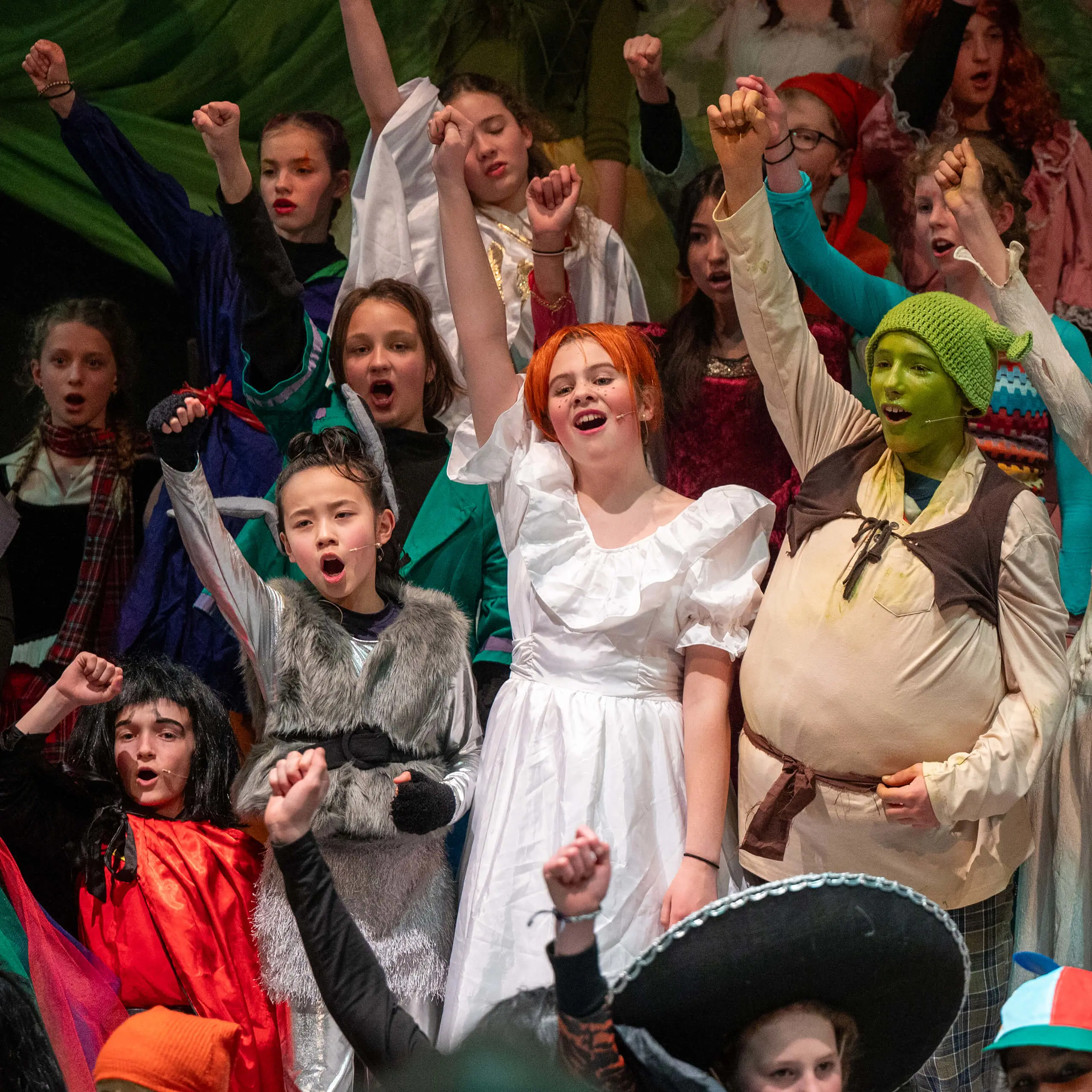 Gordonstoun Prep pupils performing in a production of Shrek