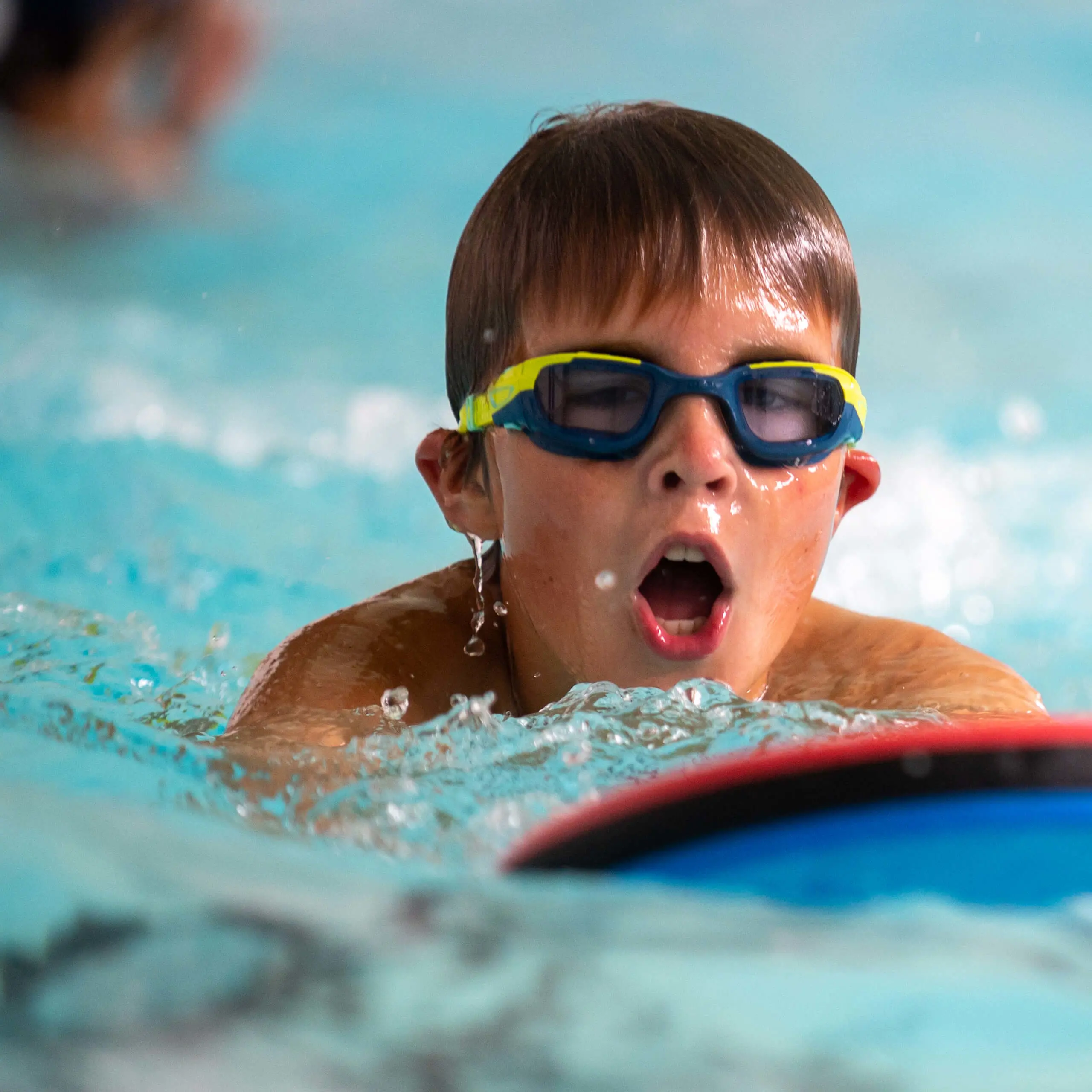 Gordonstoun Prep pupil taking part in a swimming lesson.