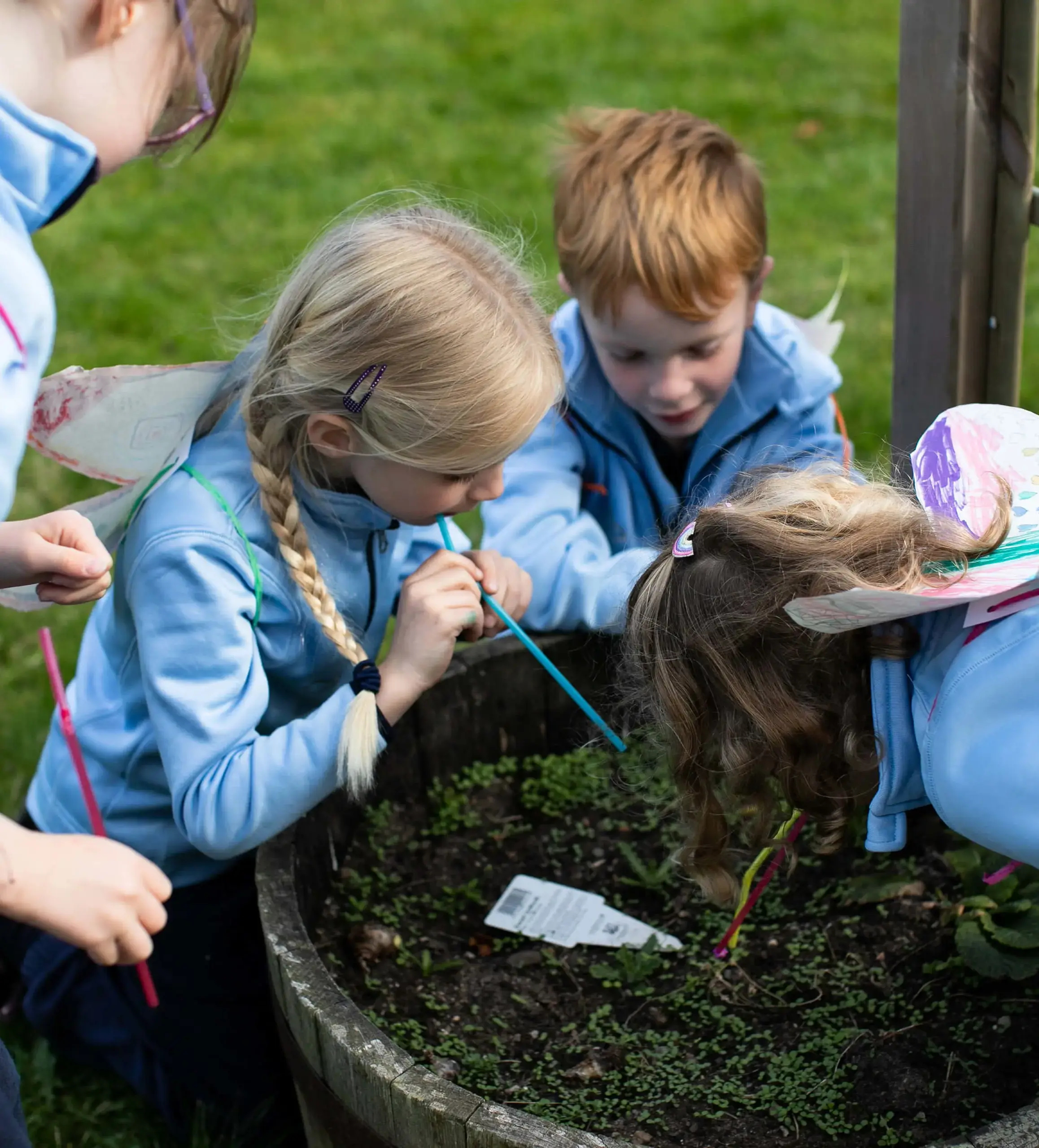 Pupils enjoying the Gordonstoun campus and learning outside