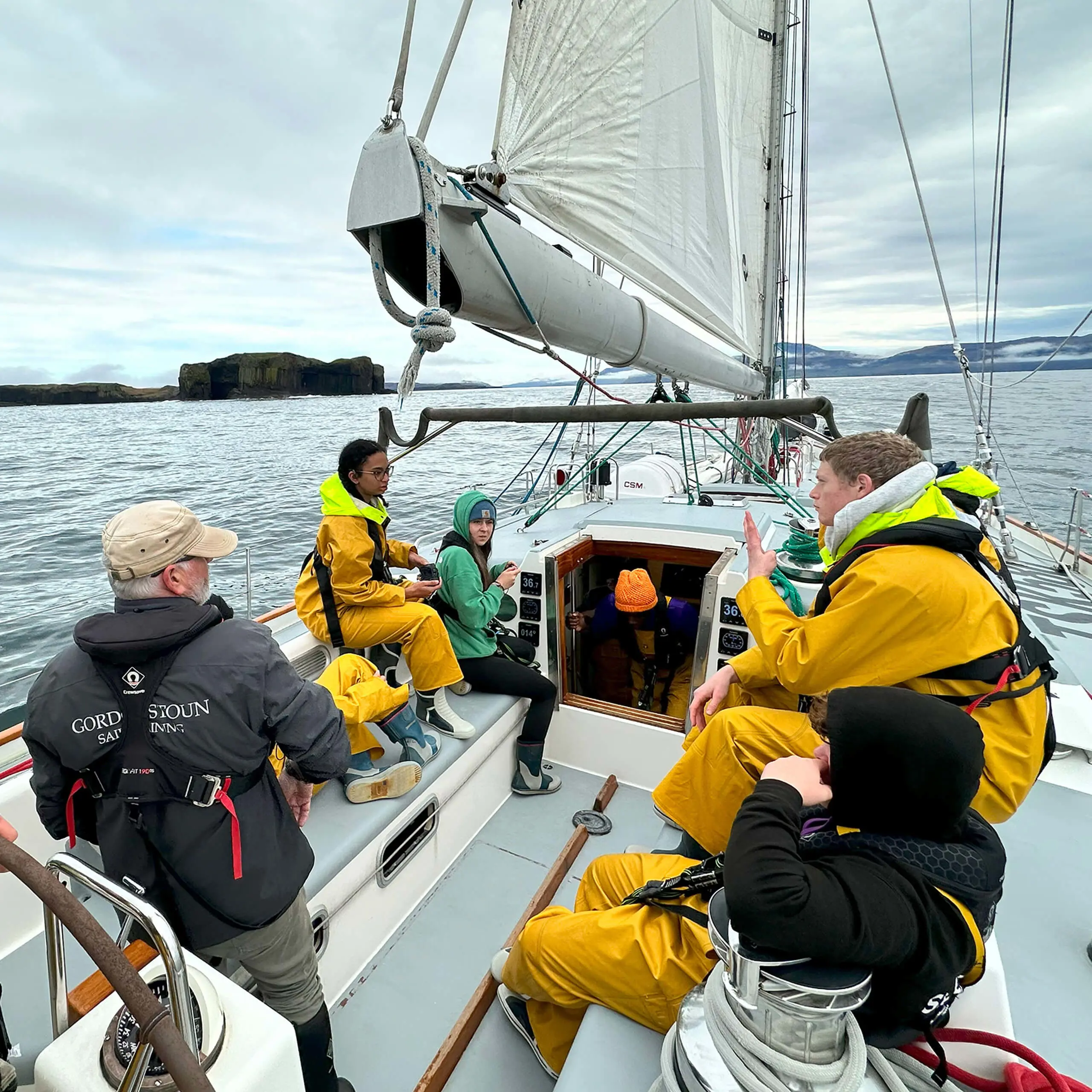 Senior pupils sail training