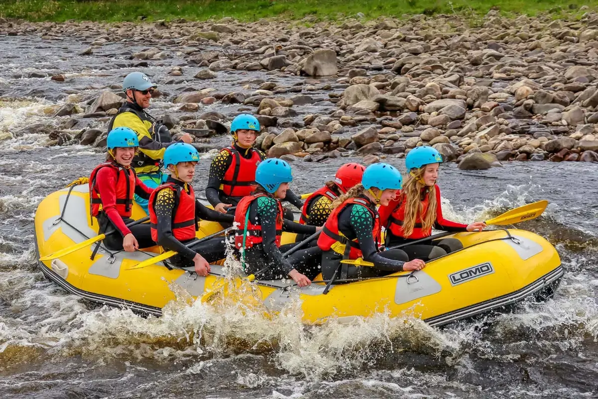 Gordonstoun Senior Pupils white water rafting