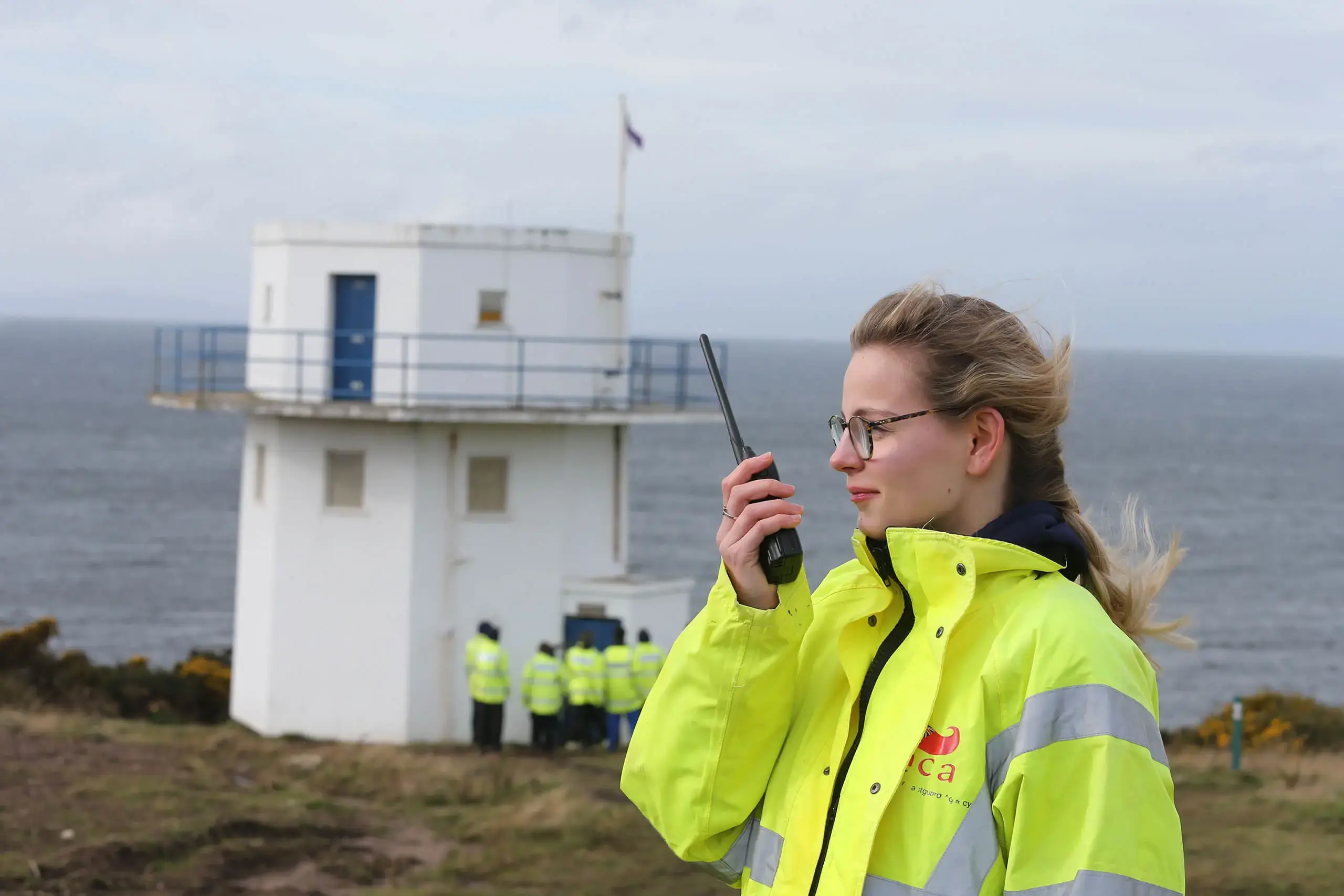 Student taking part in Coast Guard training exercise