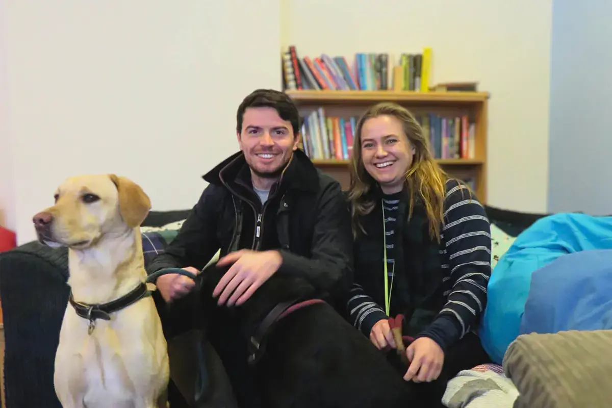 Jess Noakes with family and pets