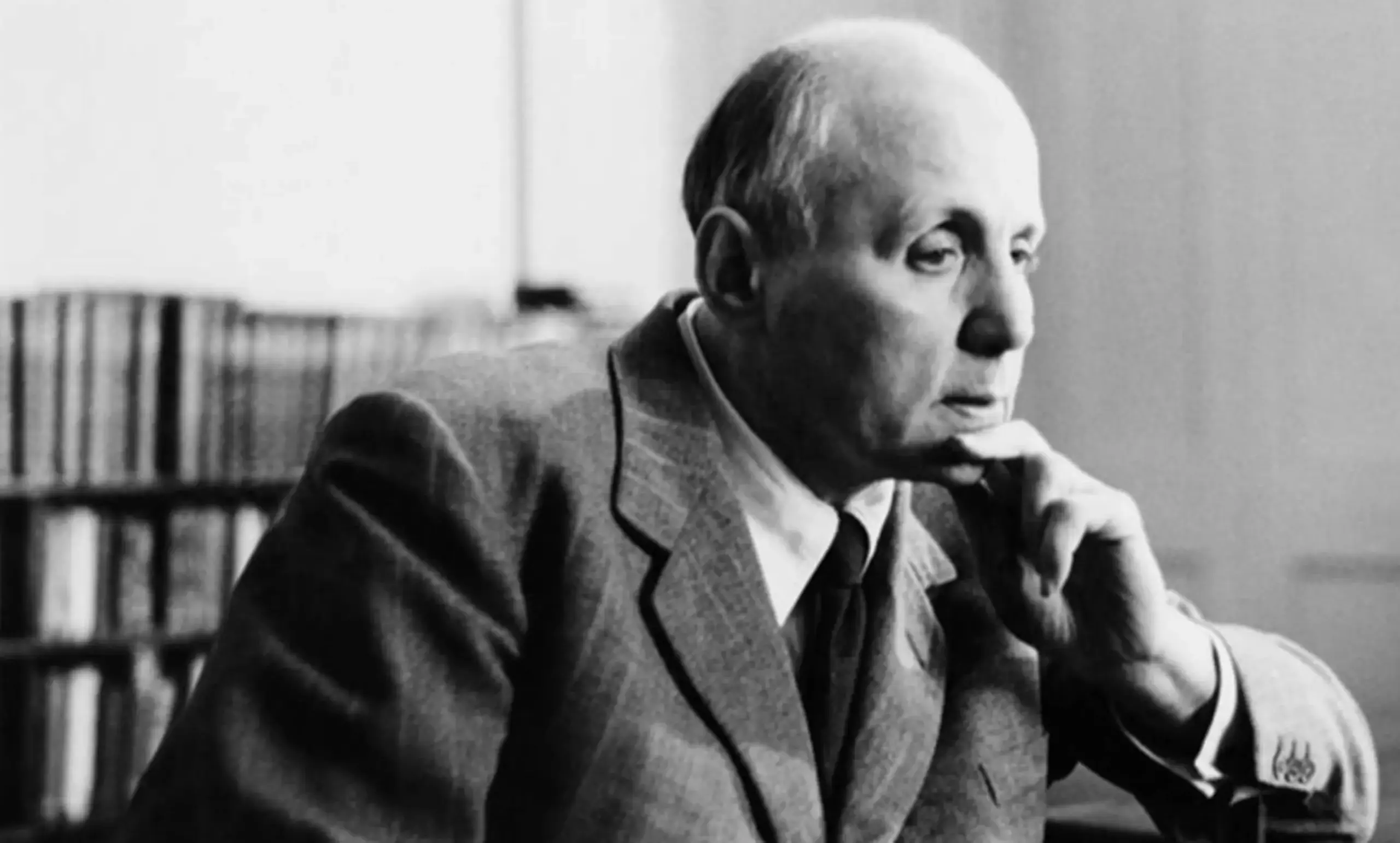 Kurt Hahn, Founder of Gordonstoun, sitting and looking thoughtful