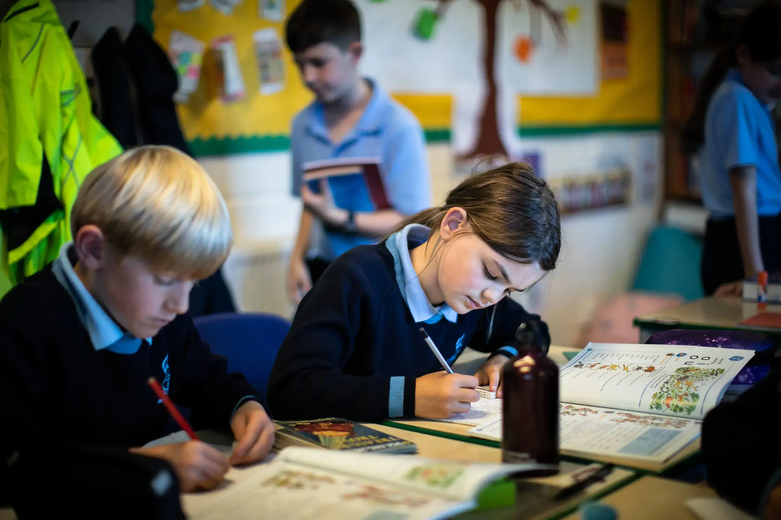 Gordonstoun Prep School pupils working in a lesson