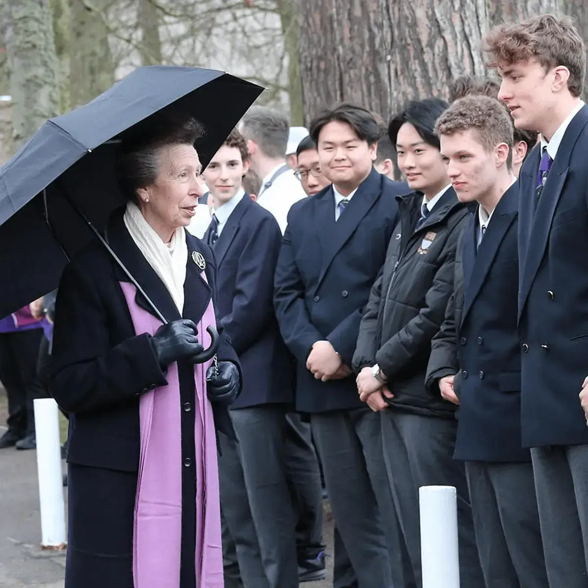 HRH The Princess Royal Greeting Students