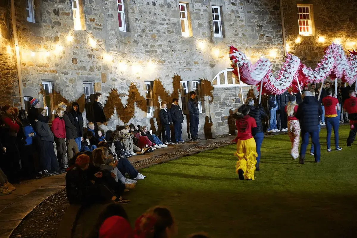 Gordonstoun Students Participating In Chinese New Year Celebrations