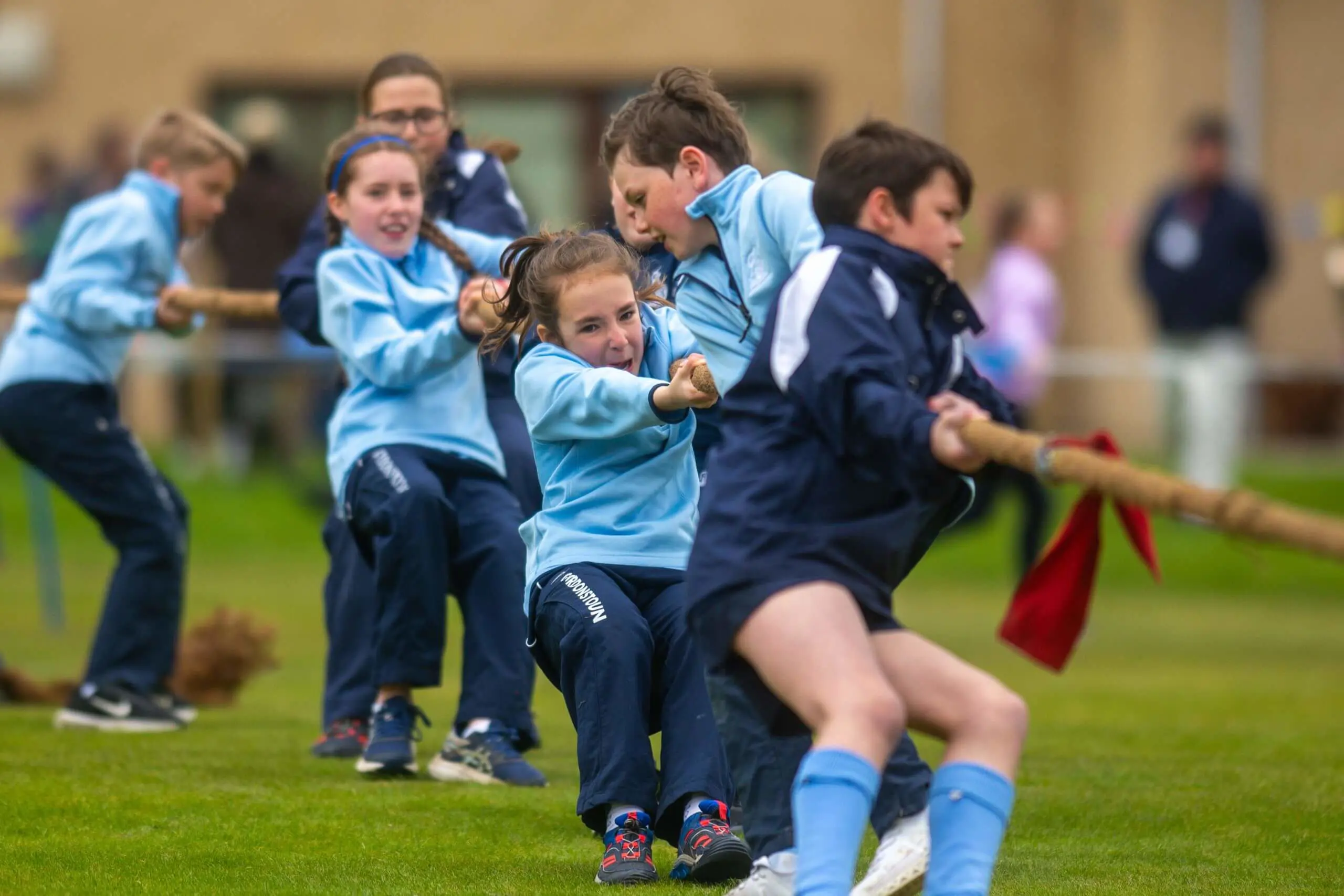 Gordonstoun Pupils play Tug of War at the Junior Highland Games