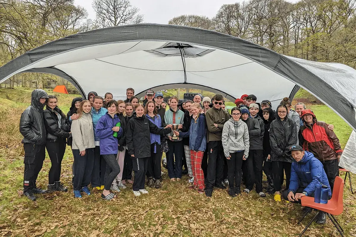 Students Posing For Adventure Race